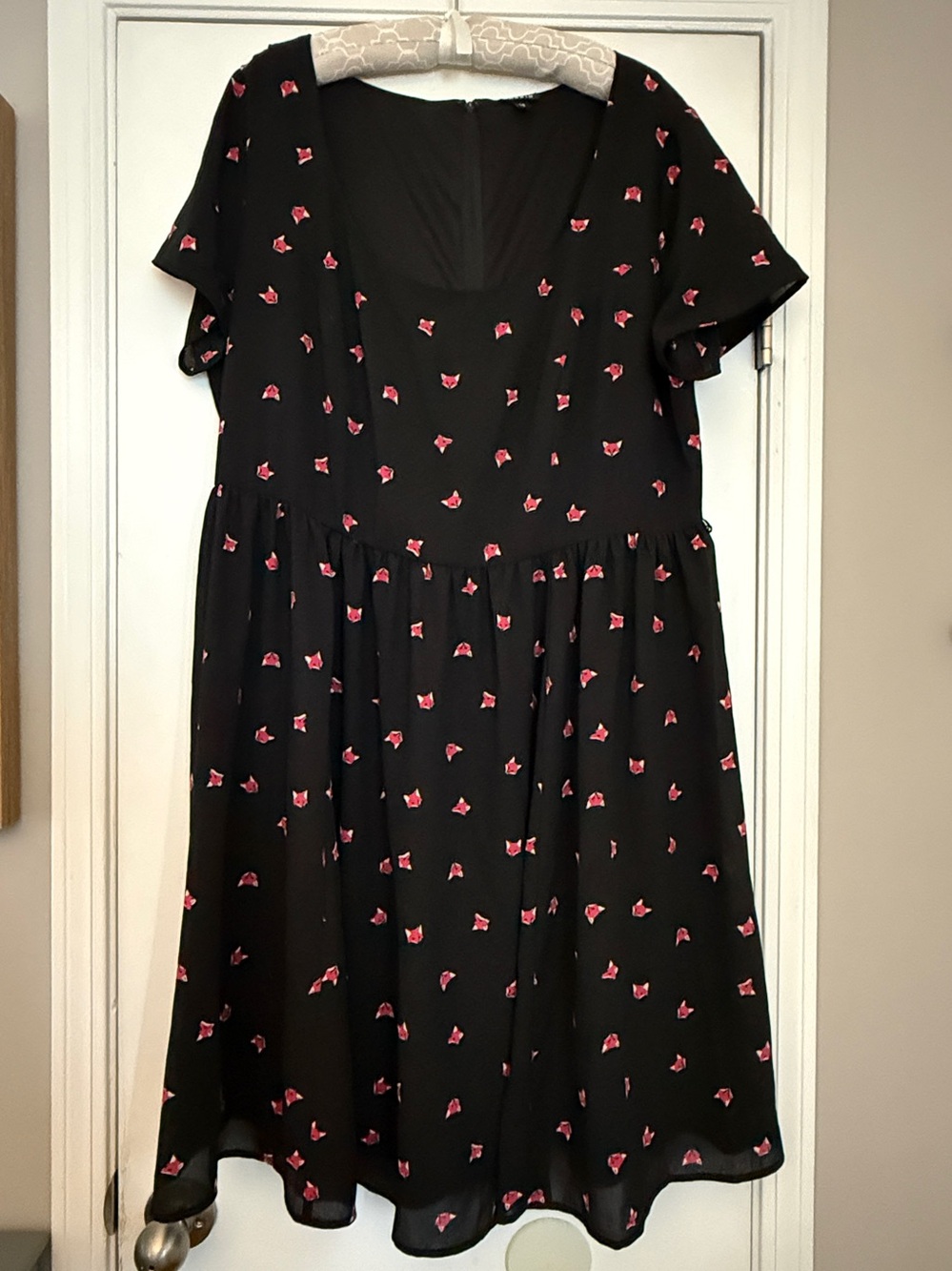 Torrid Fox Print Short Sleeve Skater Dress Size 18